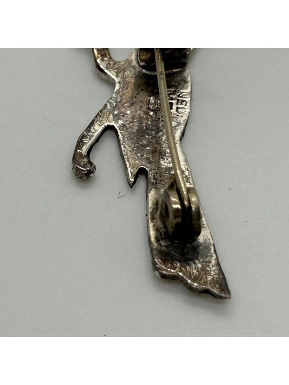 Vintage Heco En Mexico Sterling Silver 925 Abalone Shell Roadrunner Bird Brooch - Picture 10 of 12